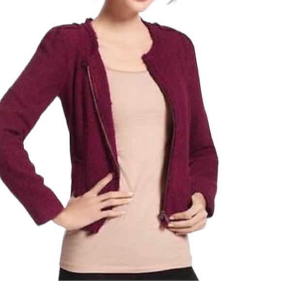 CAbi Britt Boulce Merlot Red Jacket Blazer Size 6 - Picture 1 of 9
